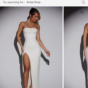 Oh Polly Strapless White Dress